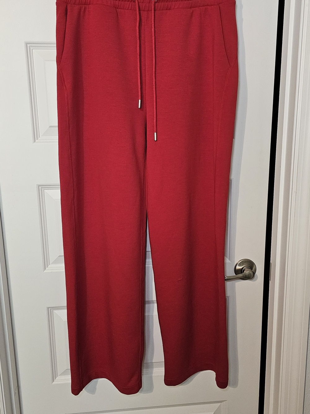 Express Red Wide Leg Drawstring Lounge Pants - Size L
